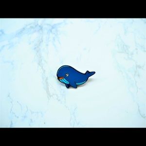 Blue Whale Enamel Pin